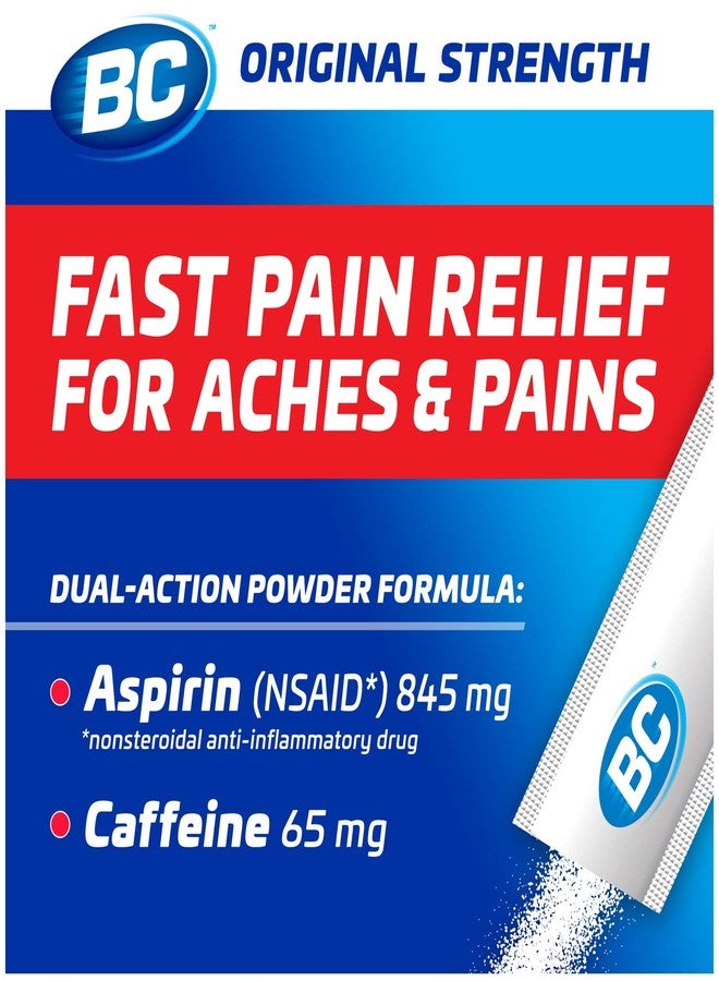 BC Powder | Fast Pain Relief | Aspirin (NSAID) & Caffeine | 50 Count (10042037103993) - Image 2